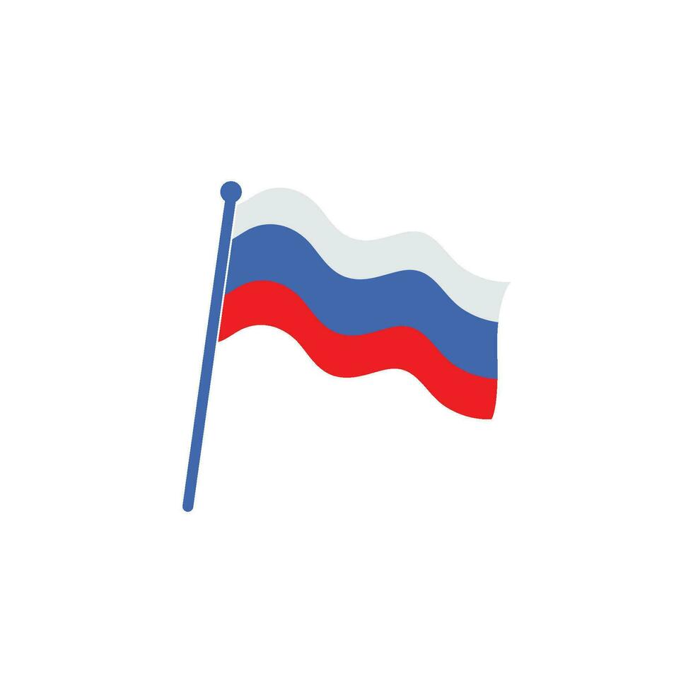 russian flag icon logo vector
