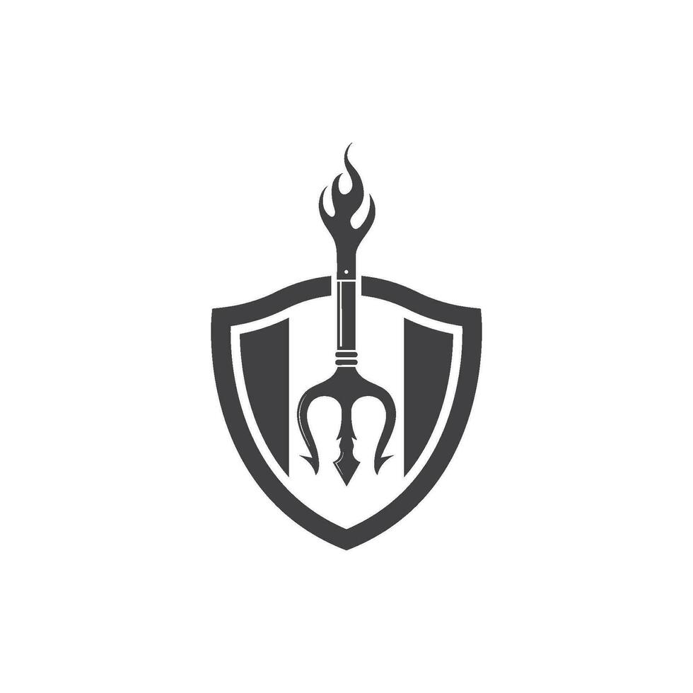Trident Logo Template vector icon illustration