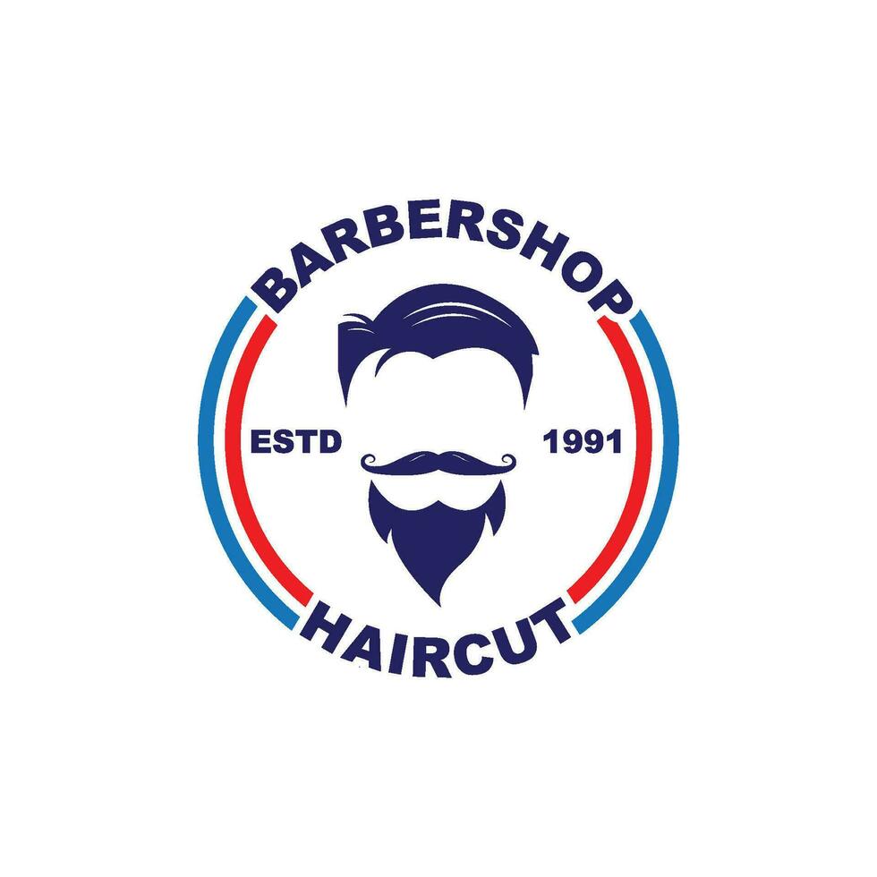 Barbero tienda icono logo vector icono