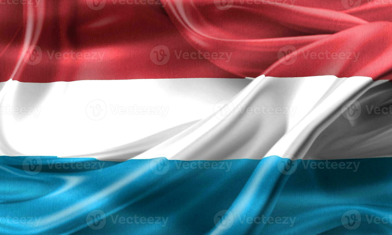 3D-Illustration of a Luxembourg flag - realistic waving fabric flag photo