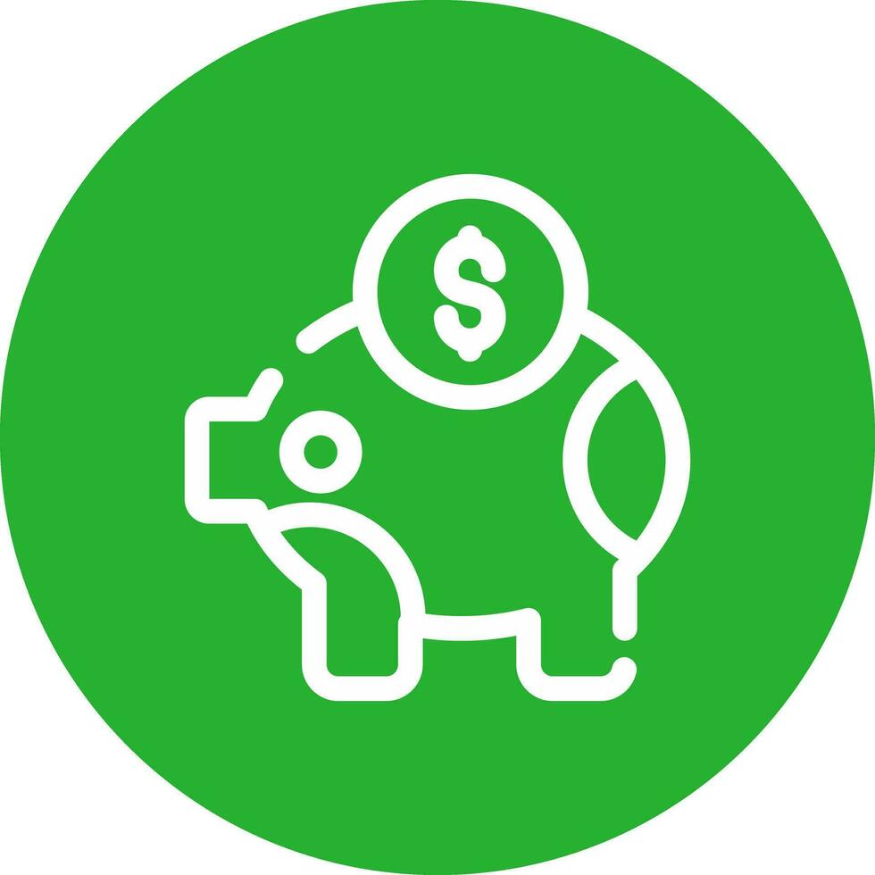 Piggy Bank Creative Icon Design vector