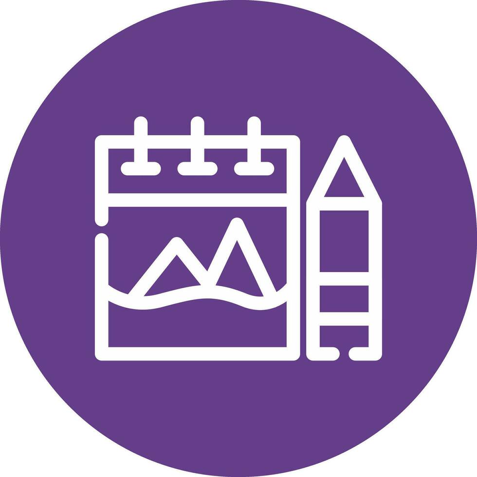 Sketchbook Creative Icon Design vector