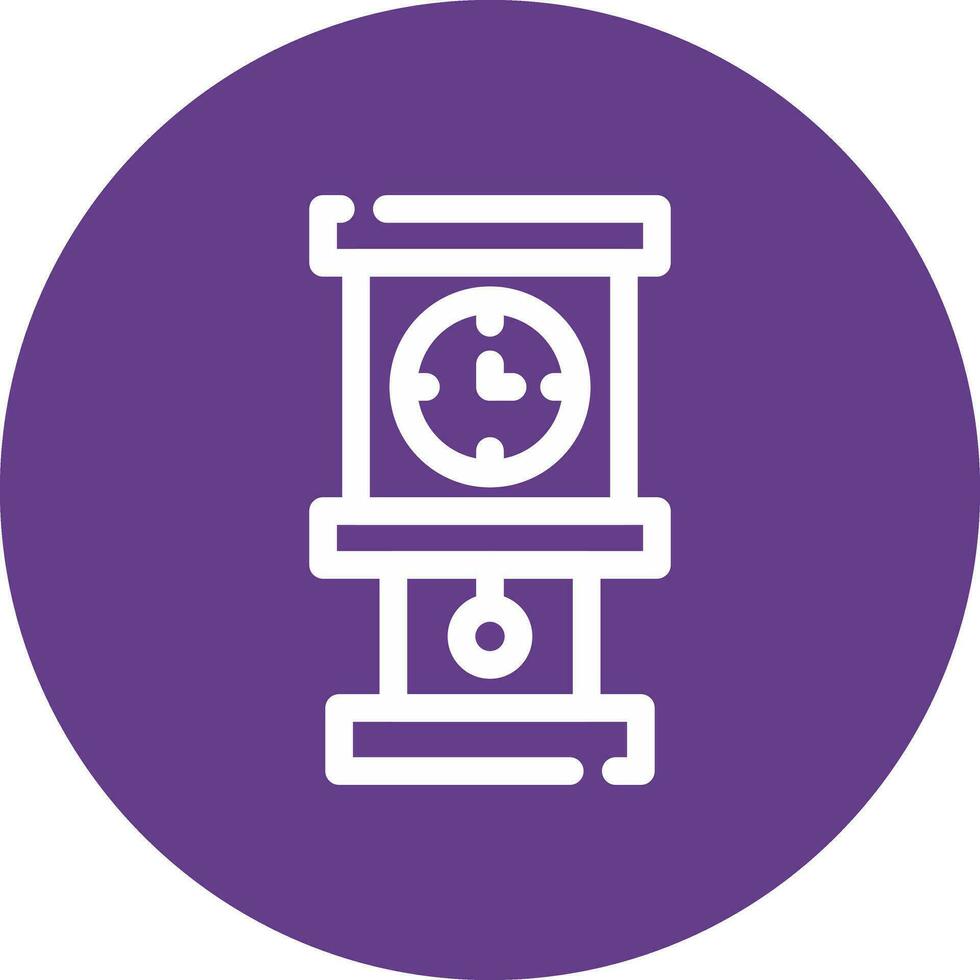 Grandfather Clock Creative Icon Design vector