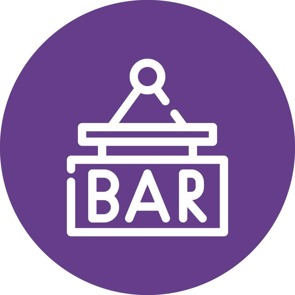 Bar Sign Board Creative Icon Design vector