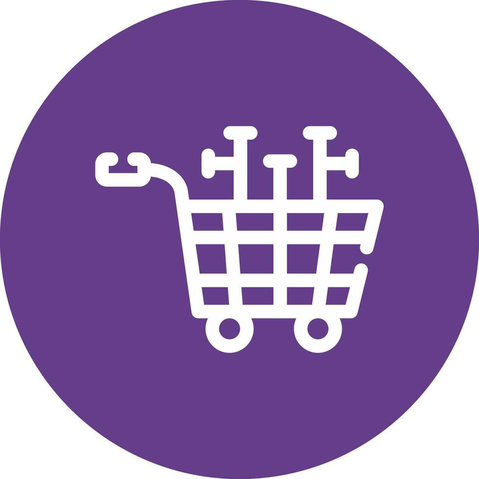 diseño de icono creativo de carrito de compras vector