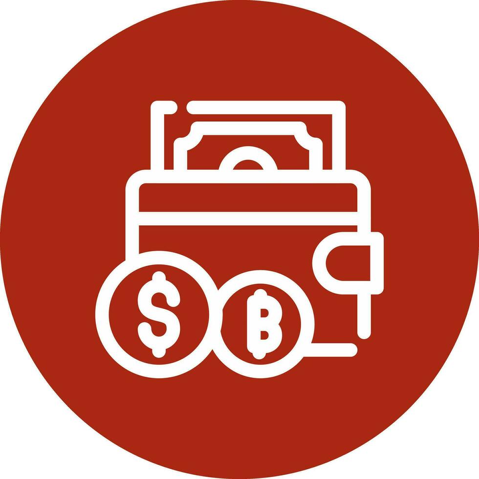 Cryptowallet Creative Icon Design vector