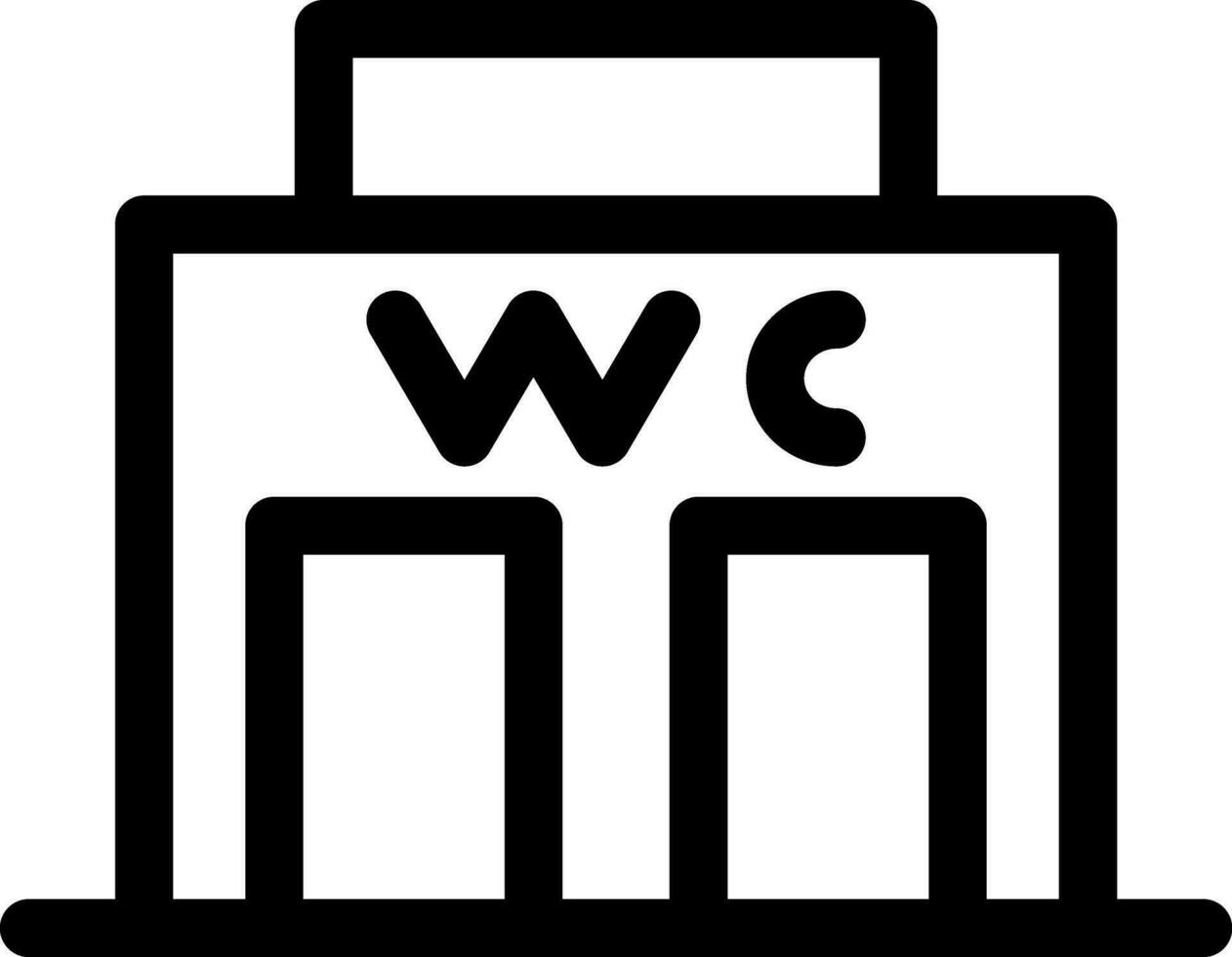 Public Toilet Creative Icon Design vector