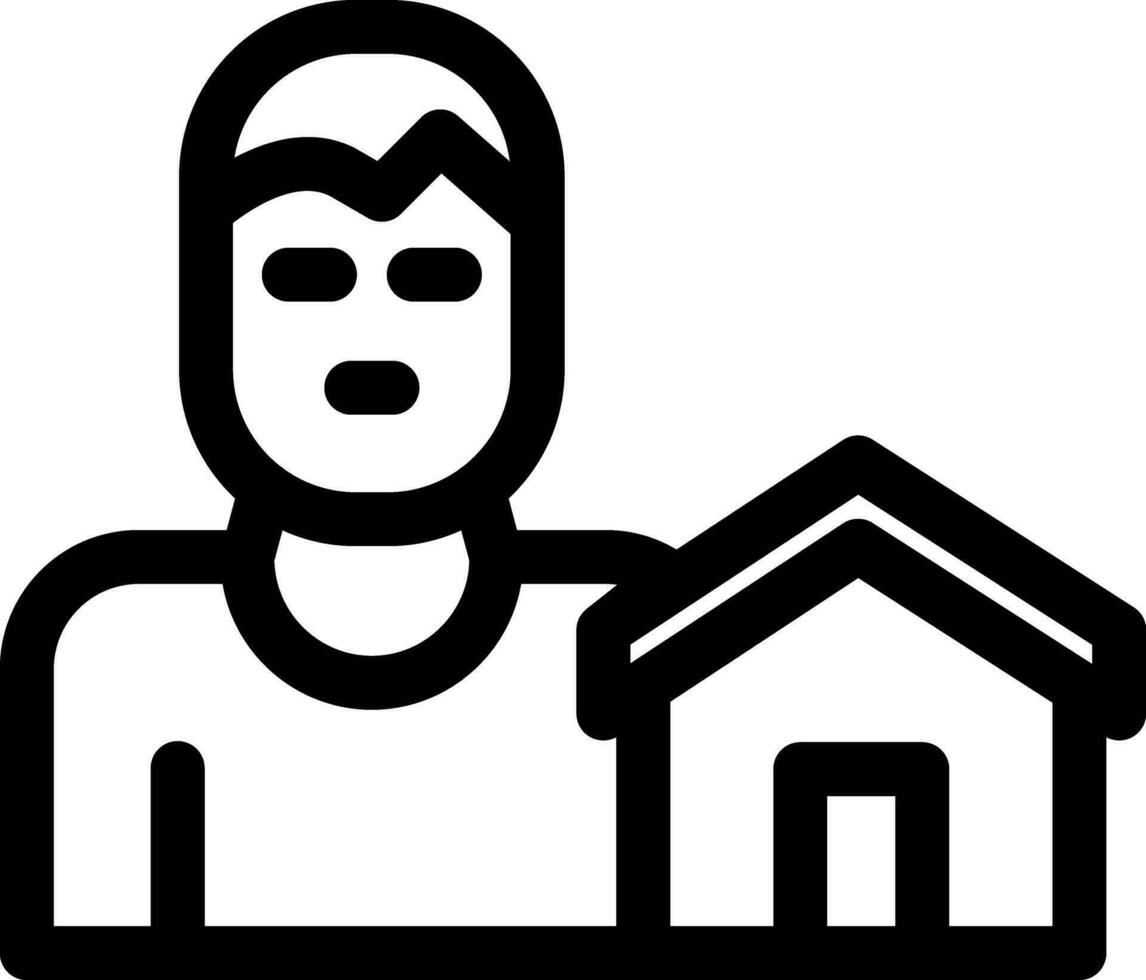 Real Estate Agent Creative Icon Design vector