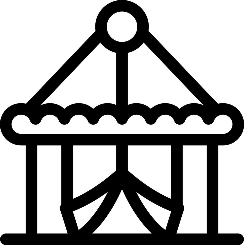 Circus Tent Creative Icon Design vector