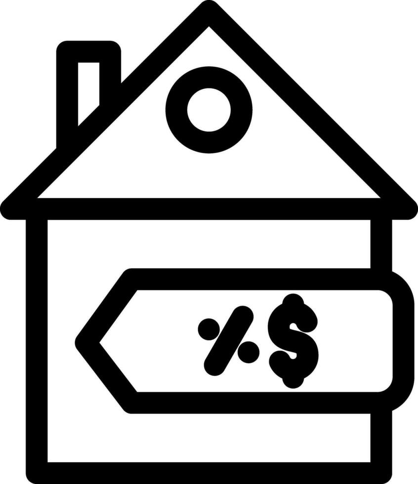 House Sale Creative Icon Design vector