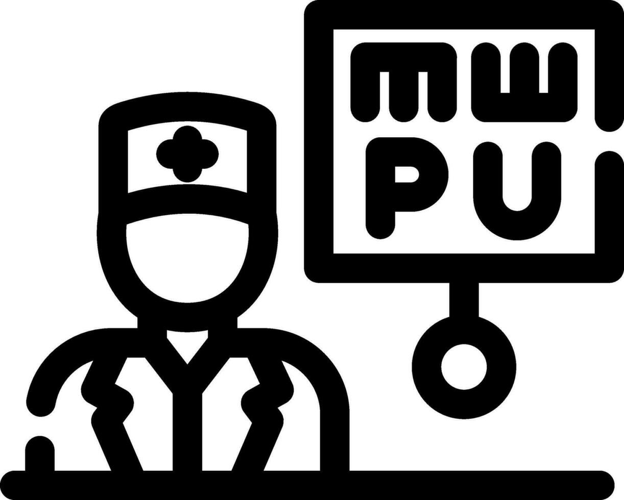 Ophthalmic Nurse Male Creative Icon Design vector