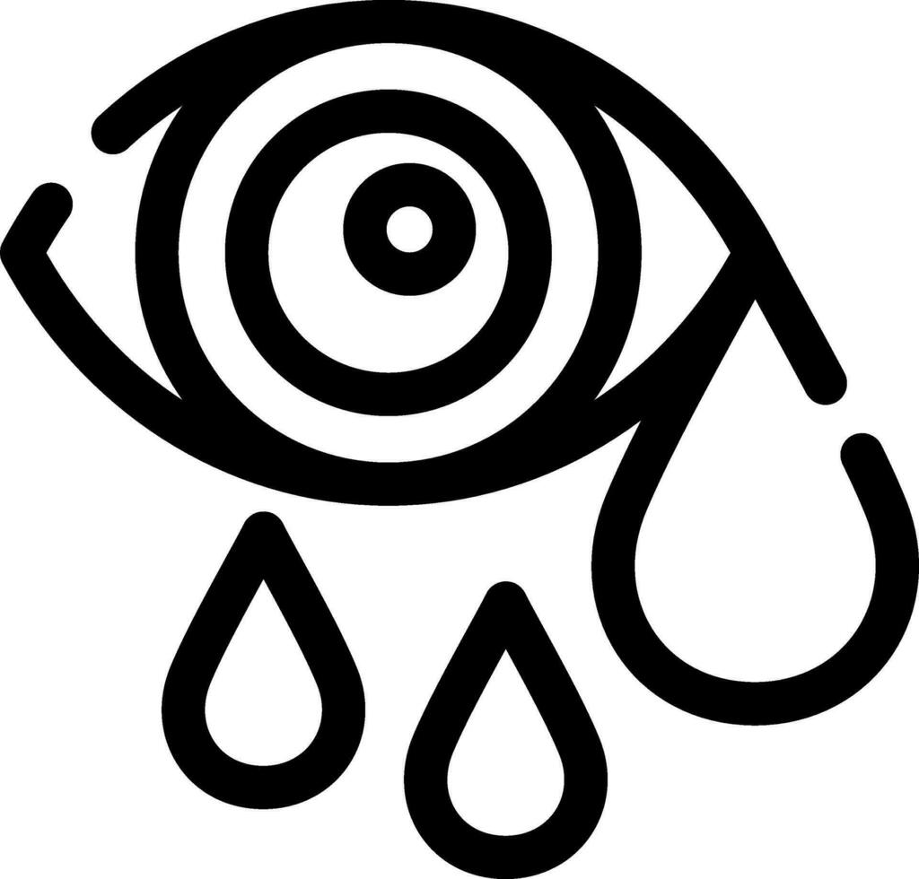Watery Eyes Creative Icon Design vector