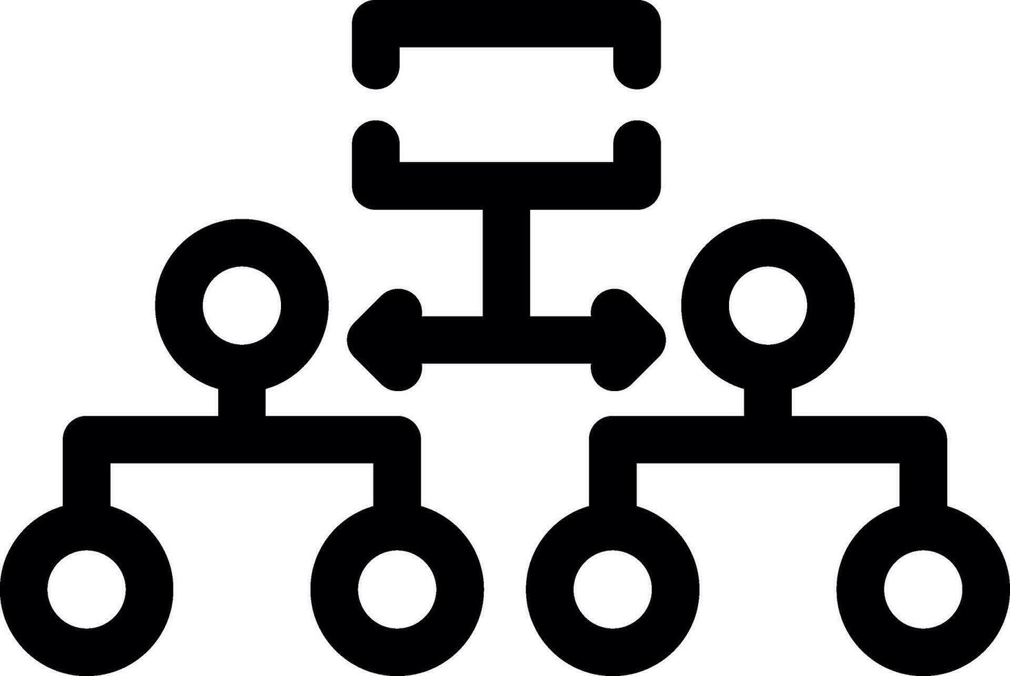 Labeled Hierarchy Creative Icon Design vector