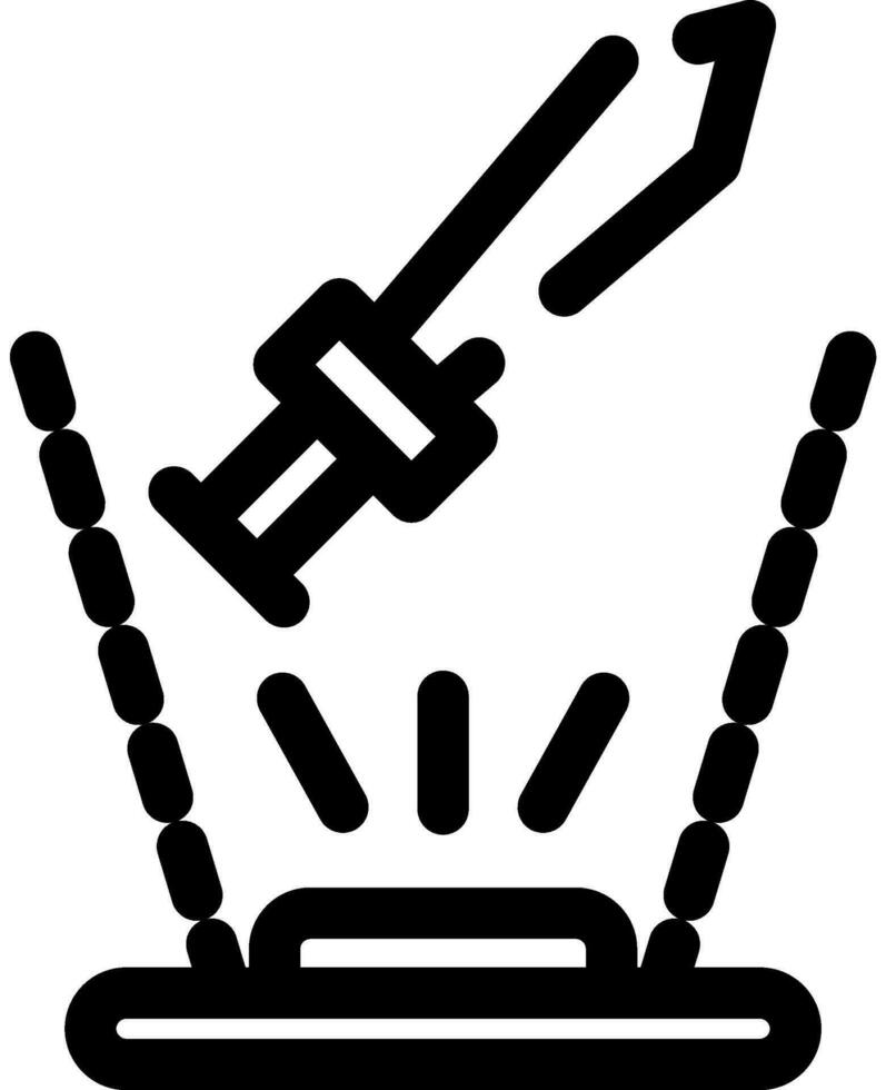 Ar Sword Fight Creative Icon Design vector
