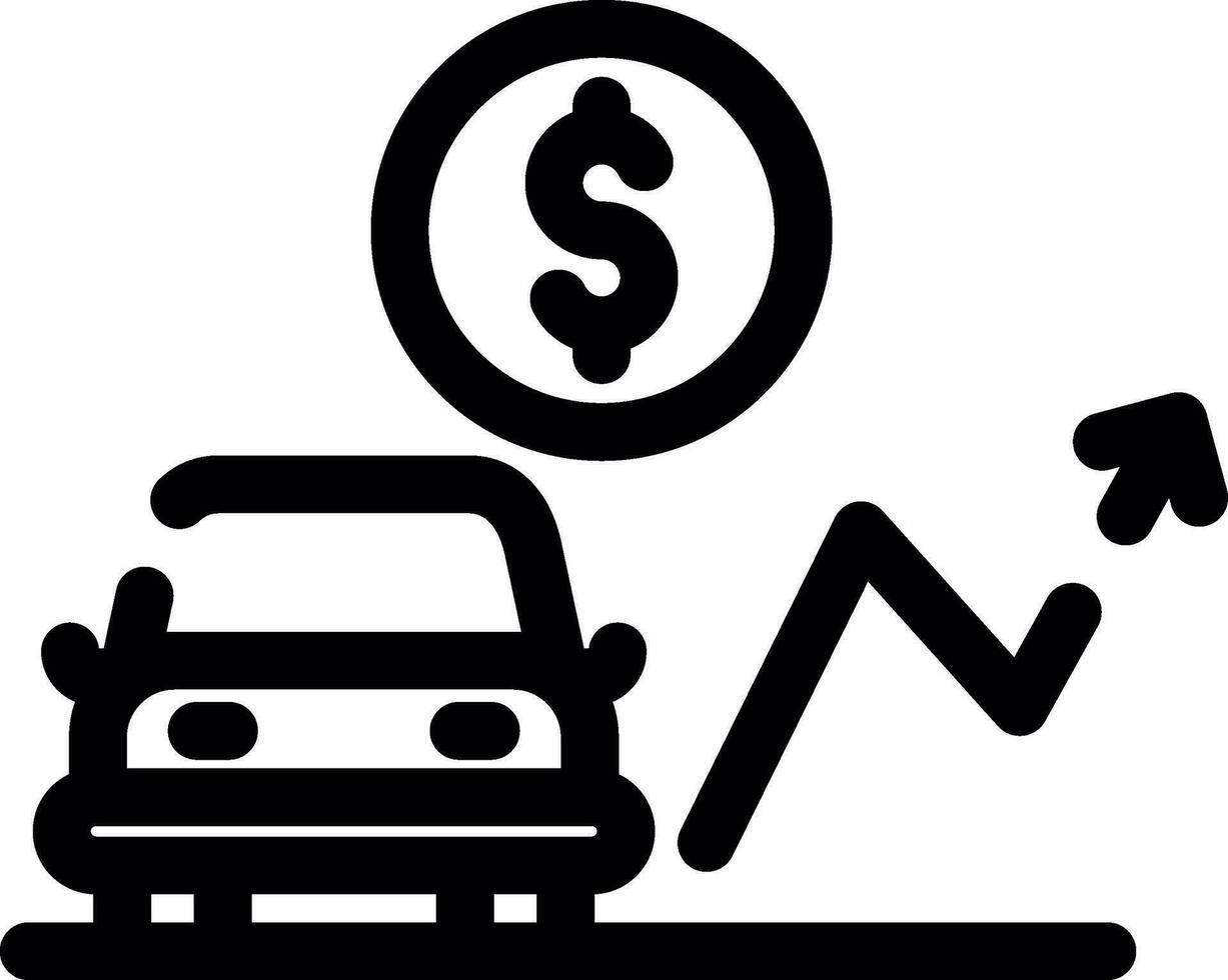Car Loan Rates Creative Icon Design vector