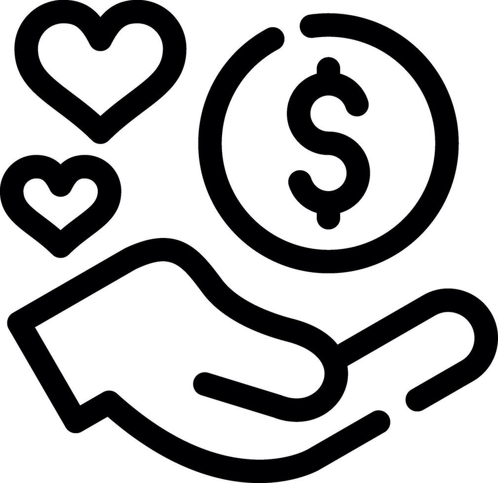 Donation Based Crowdfunding Creative Icon Design vector