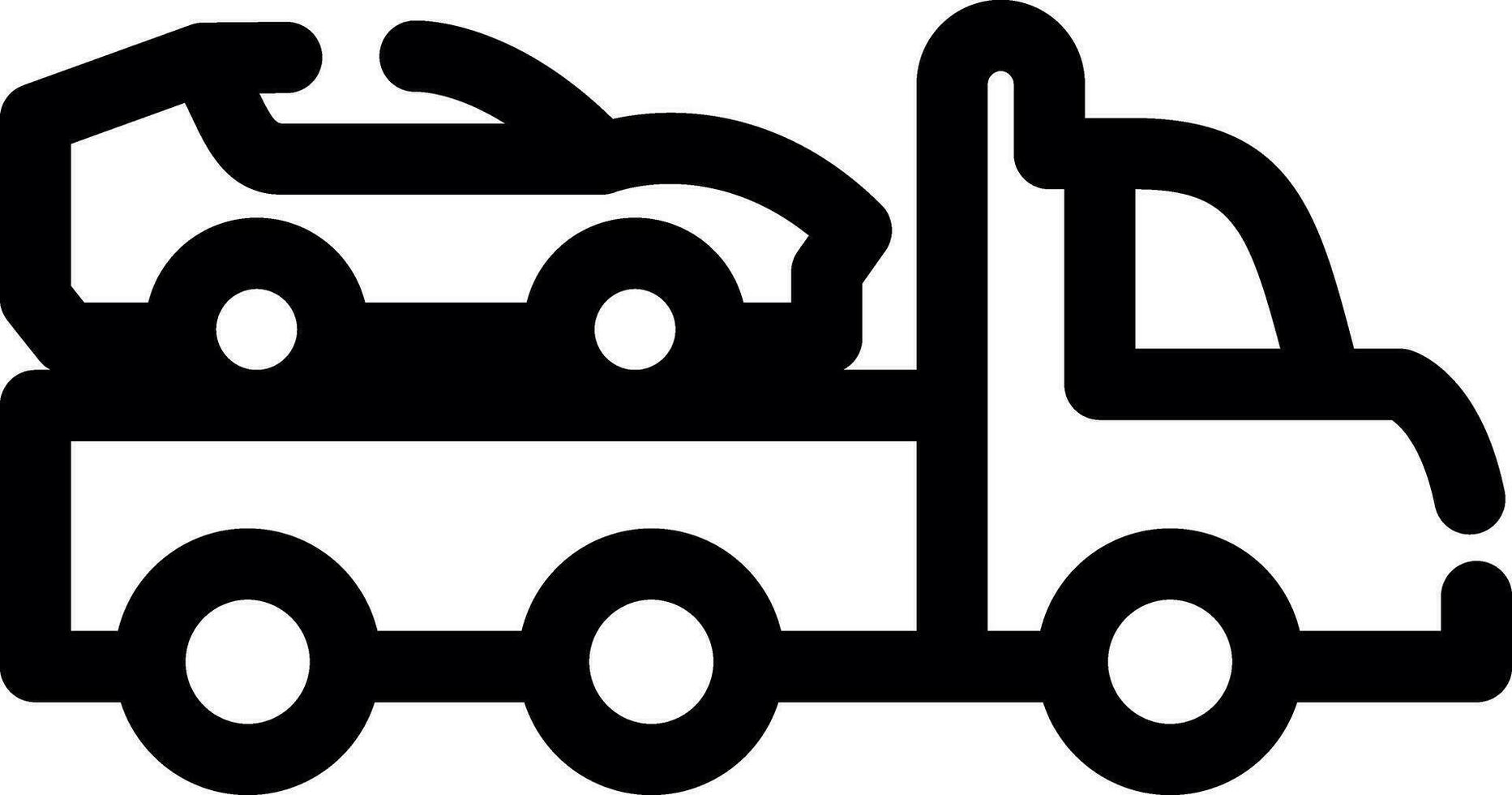 Tow Truck Creative Icon Design vector