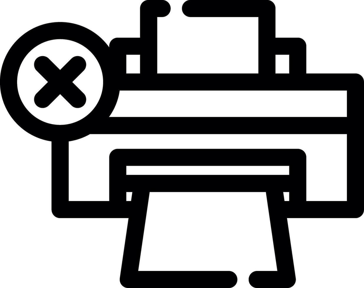 Printer Error Creative Icon Design vector