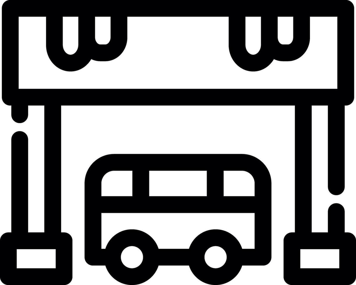 diseño de icono creativo de parada de autobús vector