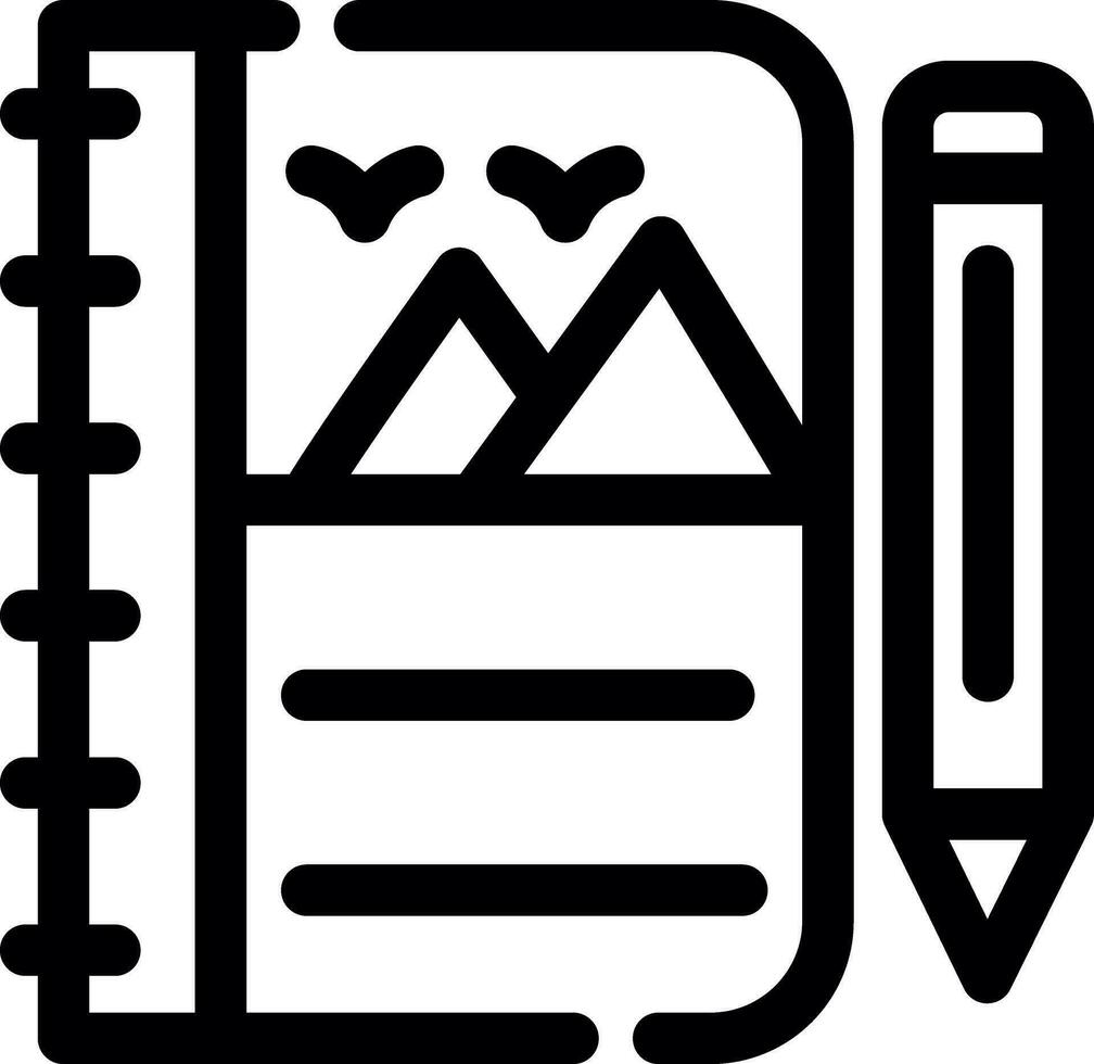 diseño de icono creativo de cuaderno de bocetos vector