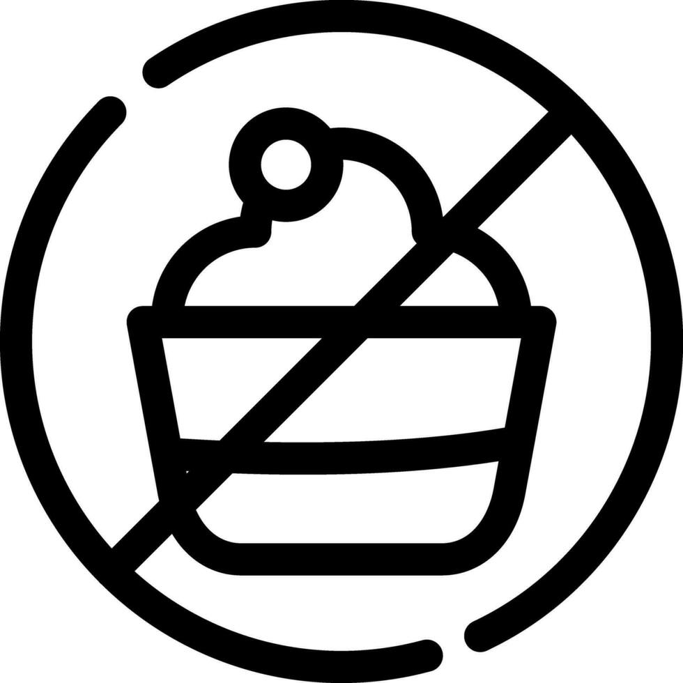 No Sweets Creative Icon Design vector