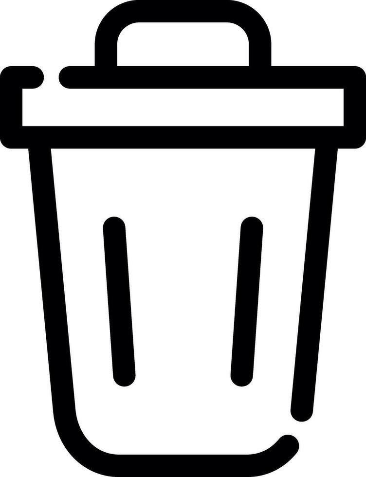 Trash Bin Creative Icon Design vector