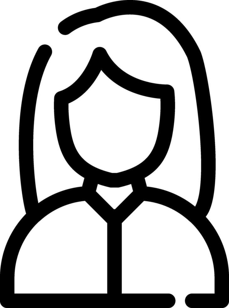 Female Worker Creative Icon Design vector