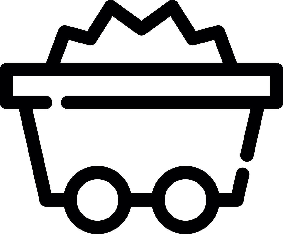 Mine Cart Creative Icon Design vector