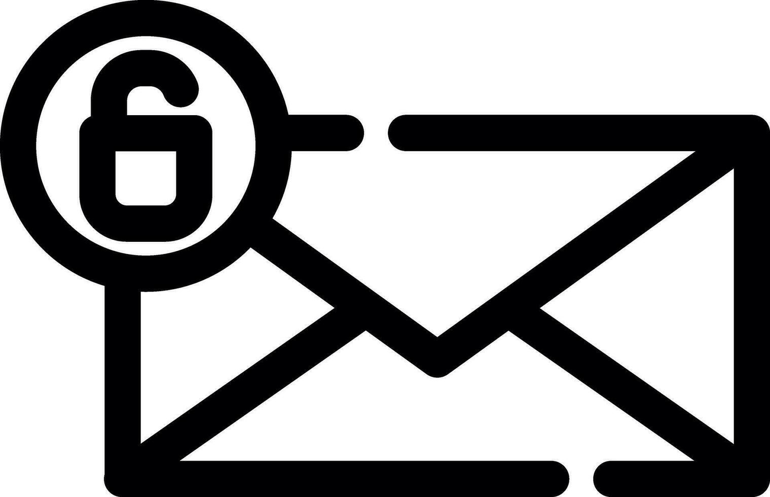Unlock Email Creative Icon Design vector