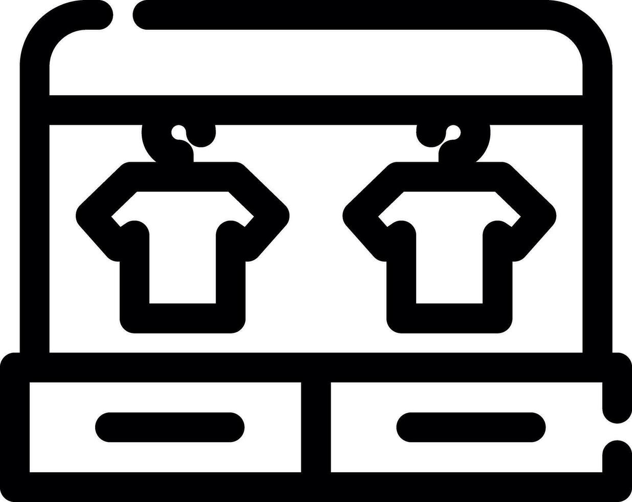 clothes rack creative design vector