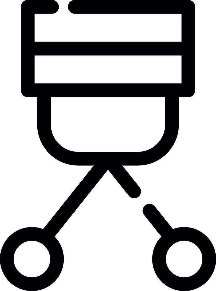 Eyelash Curler Creative Icon Design vector