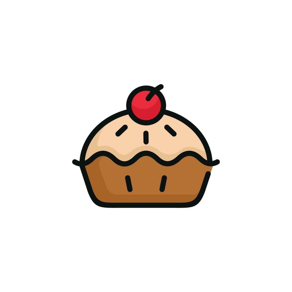 tarta pastel vector ilustración aislado en blanco antecedentes. tarta pastel icono