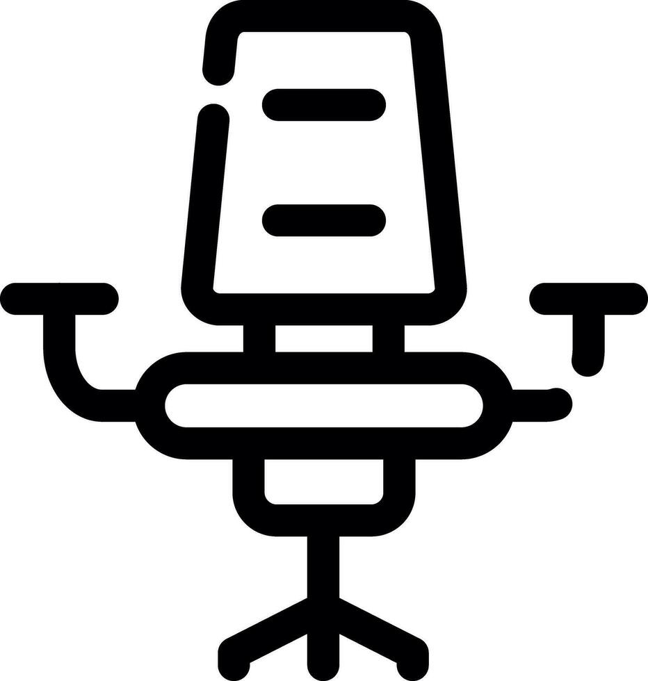 Desk Chair Creative Icon Design vector