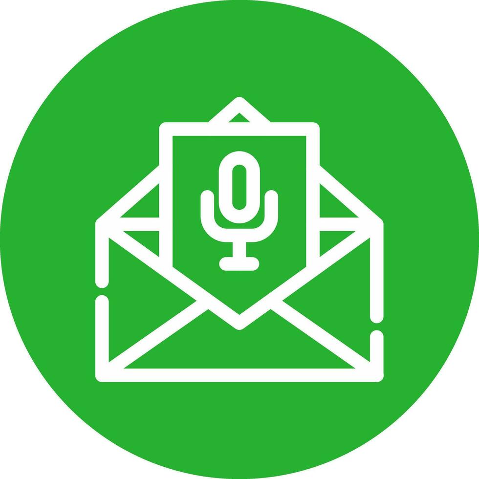 Voice Email Creative Icon Design vector