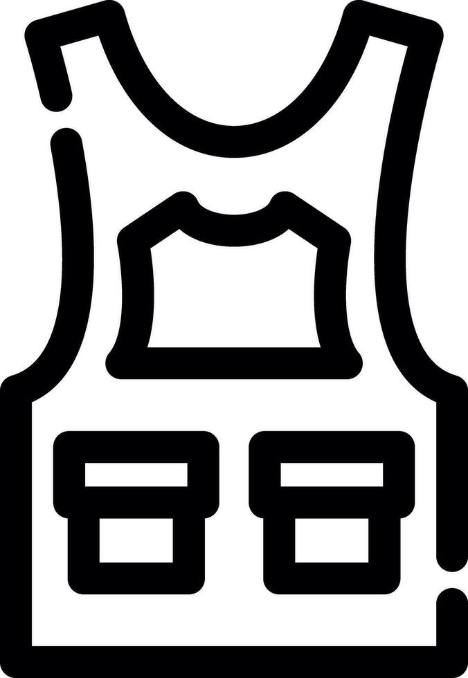 Bulletproof Vest Creative Icon Design vector