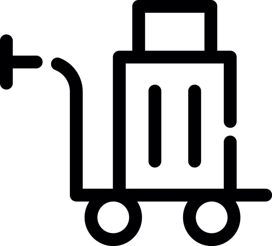 Luggage Cart Creative Icon Design vector