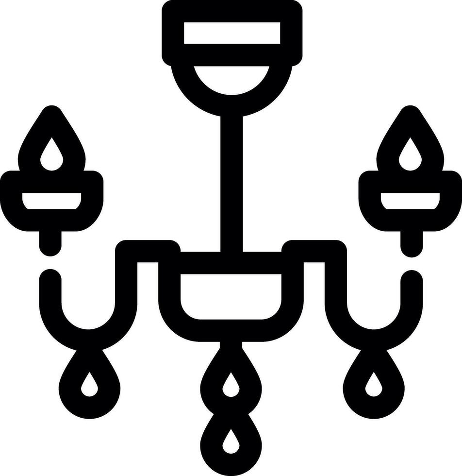 Chandelier Creative Icon Design vector