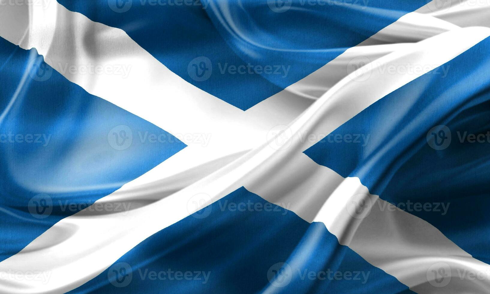 bandera de escocia - bandera de tela que agita realista foto