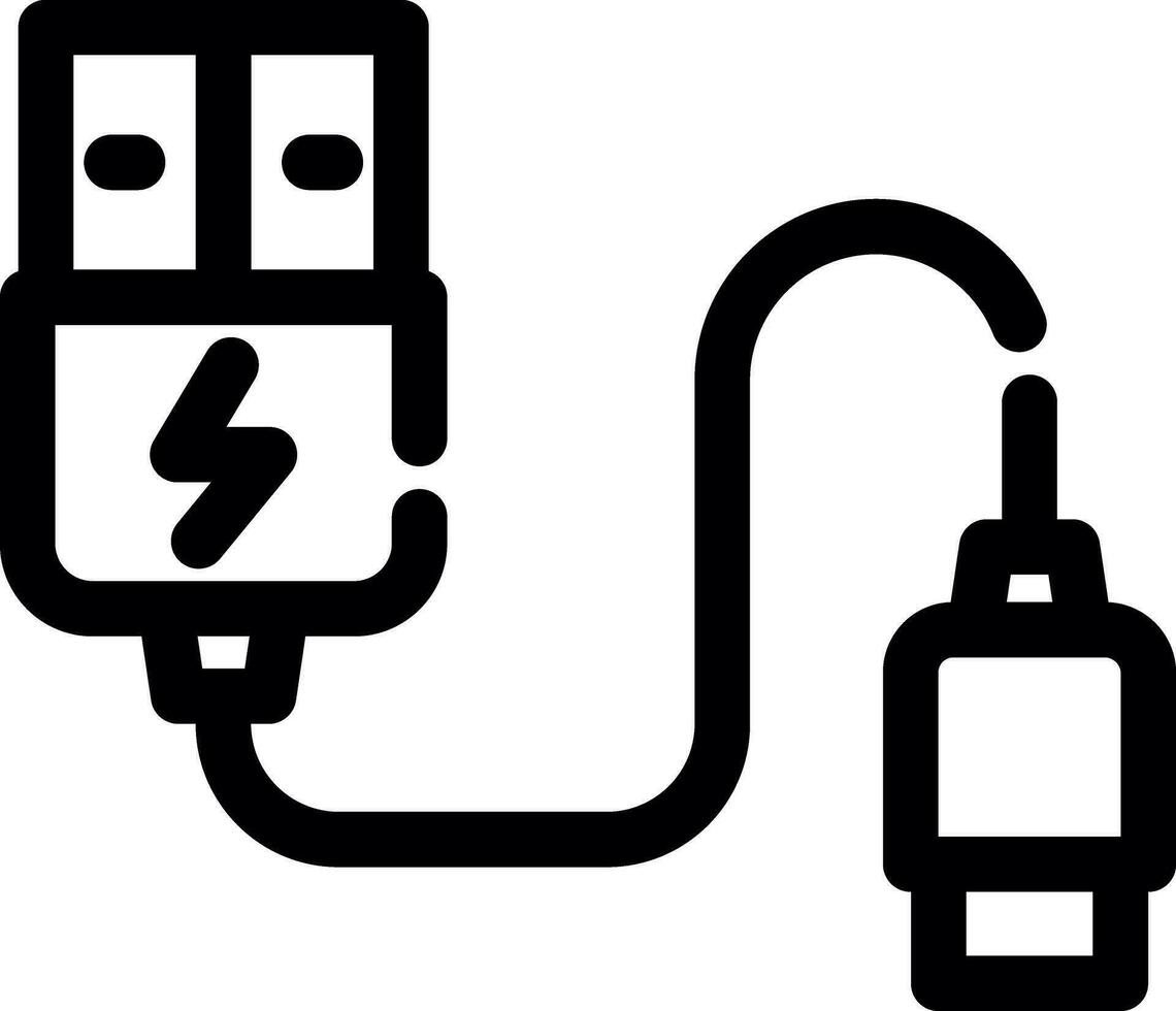 Usb Cable Creative Icon Design vector