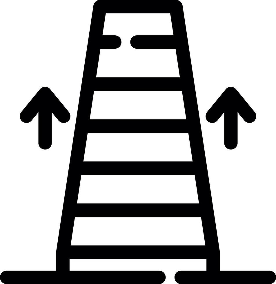 diseño de icono creativo de escalera mecánica vector