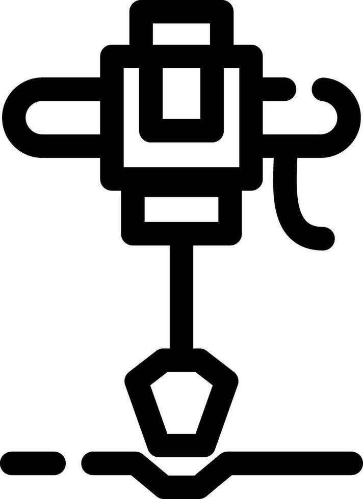 Road Drill Creative Icon Design vector