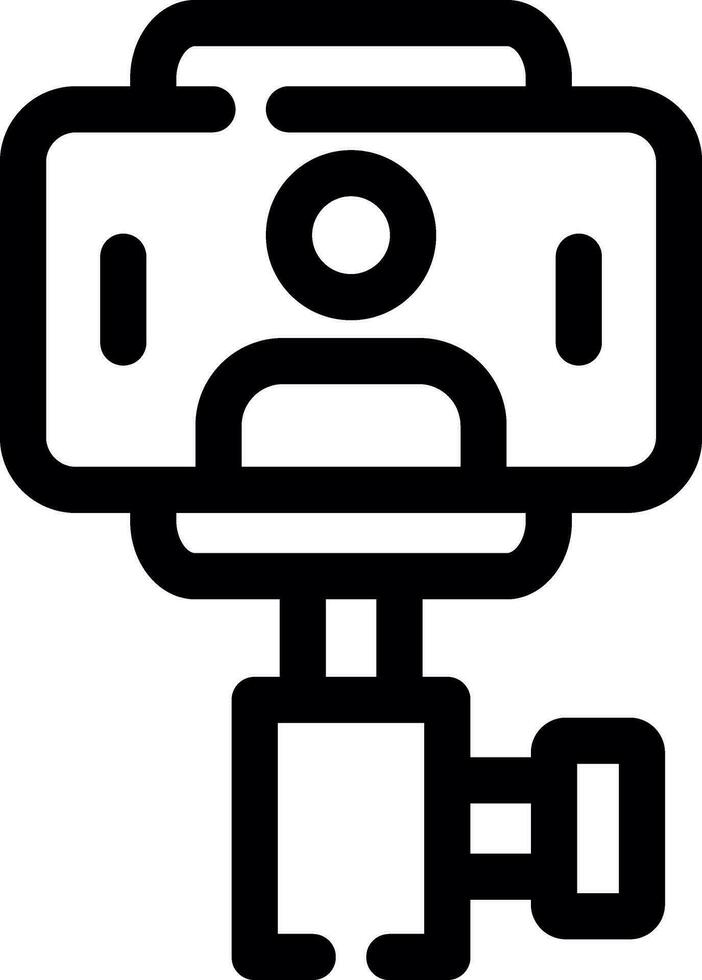 Selfie Stick Creative Icon Design vector