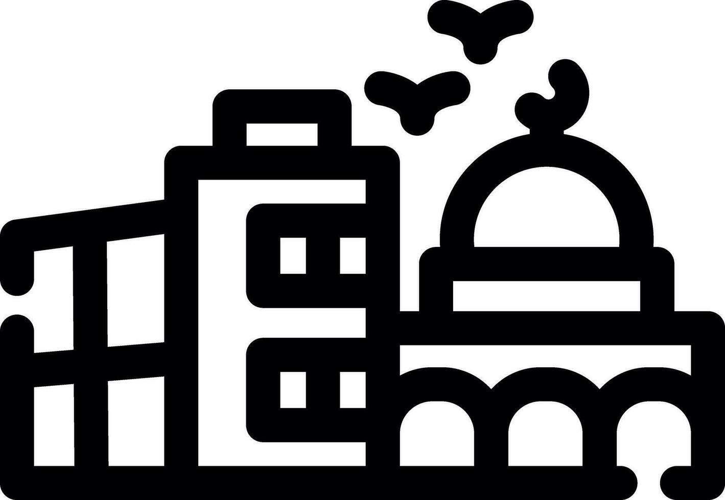 Skyscrapers Creative Icon Design vector