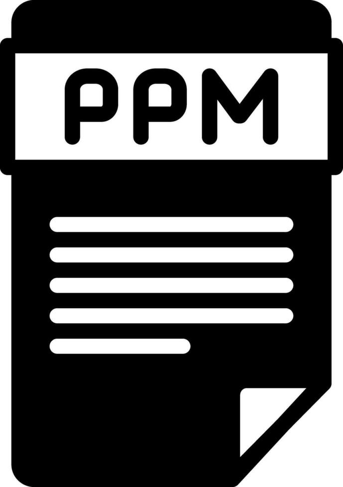 sólido icono para ppm vector