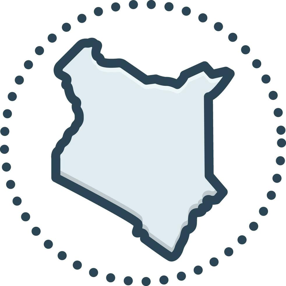 color icon for kenya vector