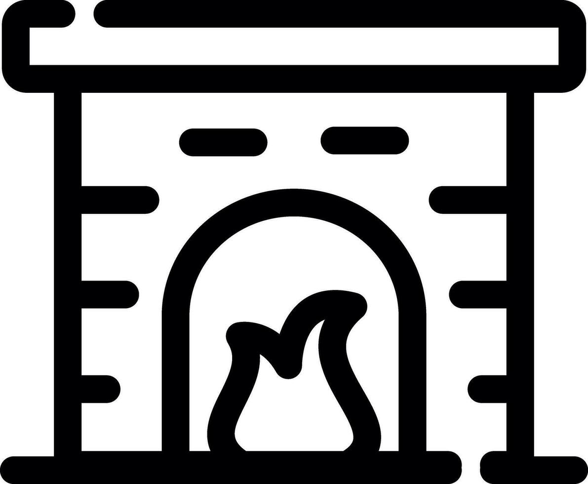 Fireplace Creative Icon Design vector