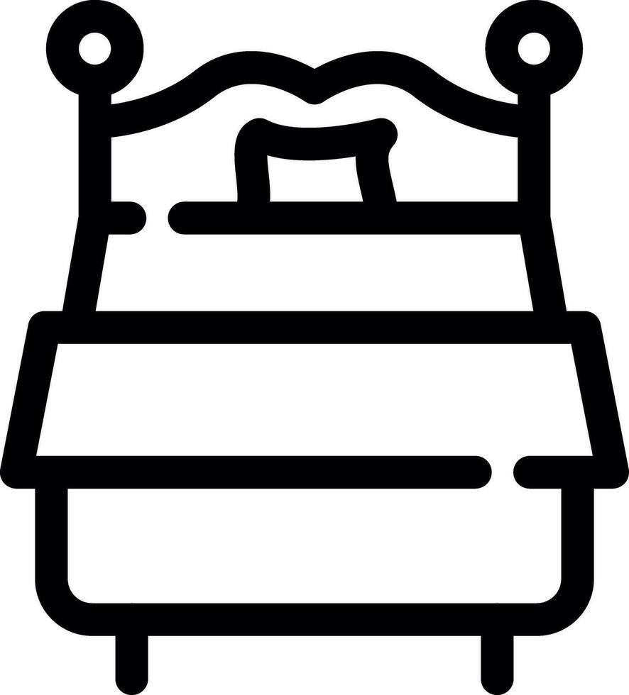 diseño de icono creativo de cama doble vector