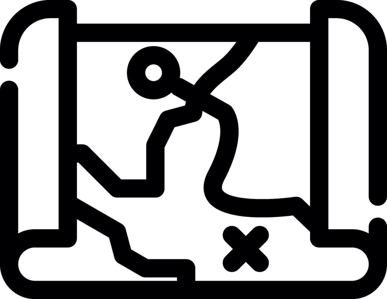 Treasure Map Creative Icon Design vector