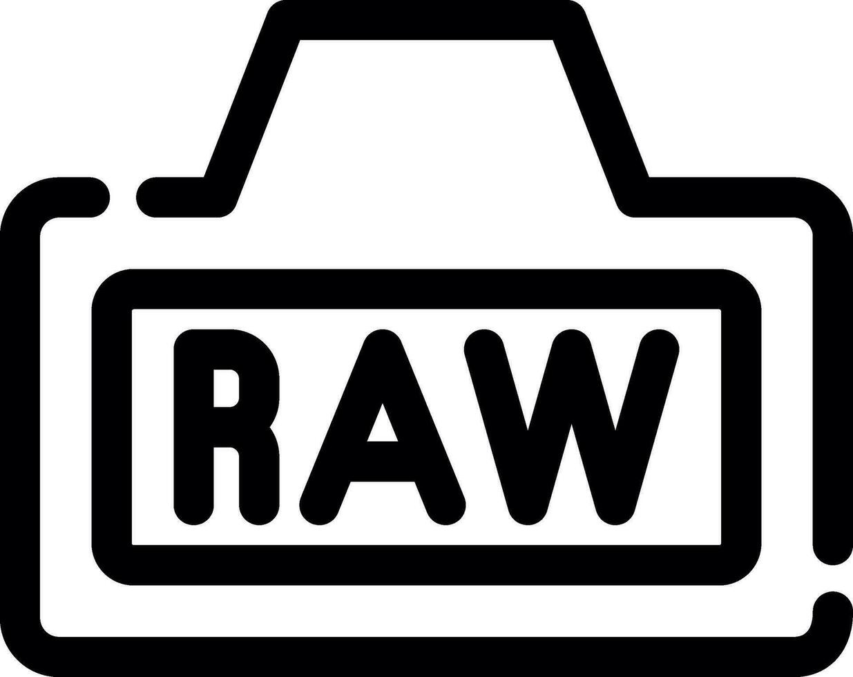 Raw Creative Icon Design vector