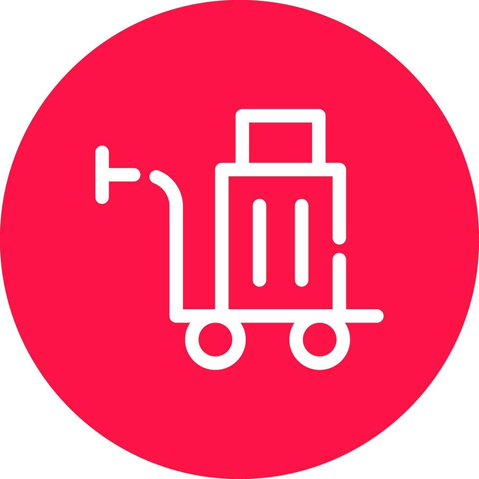 Luggage Cart Creative Icon Design vector